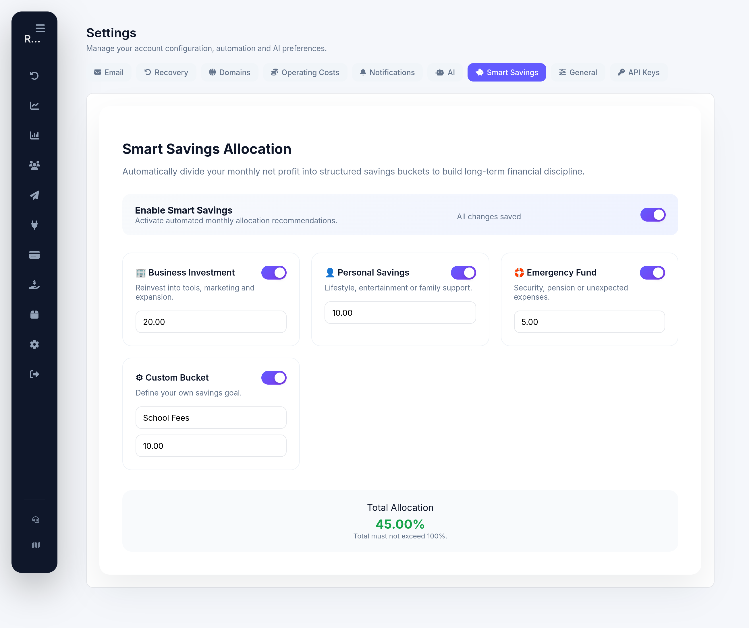Smart Savings Tracker